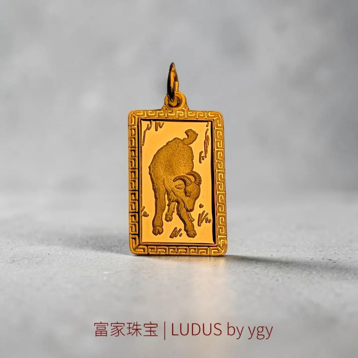 Elegant Rectangular Zodiac Pendant